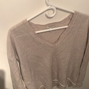 Beautiful Pure Ultra Soft Cream Cashmere V Neck Sweater Joie SZ Small 😍